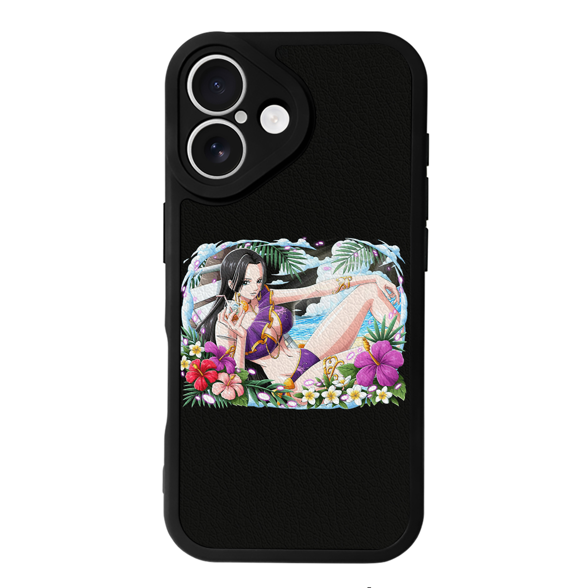 （画像用） ワンピース ボア・ハンコック ONE PIECE Boa·Hancock 【iPhone 16シリーズ対応】シリコンスマホケース（レザー調） 材質：シリコン